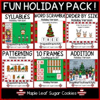 Preview of HOLIDAY FUN PACK!!! 7 ACTIVITIES BUNDLE! All About the Holidays - Interactive!!