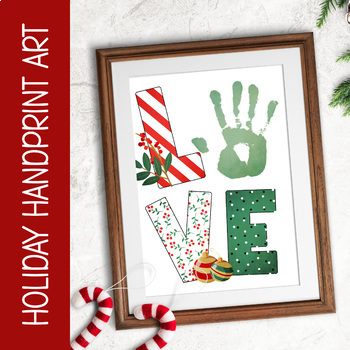Preview of HOLIDAY HANDPRINT ART, CHRISTMAS CRAFTS FOR KIDS, XMAS PRESCHOOL ART FOR TODDLER