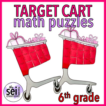 Preview of HOLIDAY MATH CHRISTMAS CRAFT WINTER ACTIVITY - SHOPPING CART - SIXTH GRADE