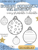 HOLIDAY ORNAMENT | SEL ACTIVITY | CHRISTMAS/HOLIDAY