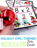 HOLIDAY Owl MULTIPLICATION Facts Poke Game
