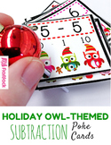 HOLIDAY Owl SUBTRACTION Facts Poke Game