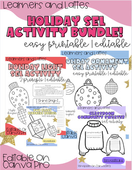 Preview of HOLIDAY SEL ACTIVITY BUNDLE | HOLIDAY/CHRISTMAS