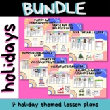 HOLIDAY THEMES Printable Preschool Lesson Plan BUNDLE