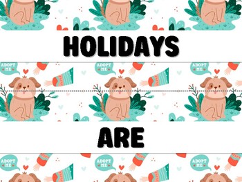 Preview of HOLIDAYS ARE A TREAT! Dog Bulletin Board Decor Kit