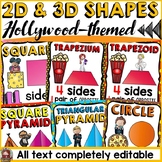 HOLLYWOOD MOVIE NIGHT CLASS DECOR BUNDLE: 2D AND 3D SHAPES