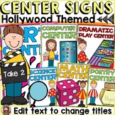 HOLLYWOOD MOVIE NIGHT CLASS DECOR: EDITABLE CENTER SIGNS