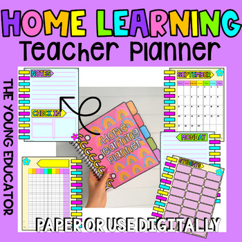 Preview of HOME LEARNING TEACHER PLANNER