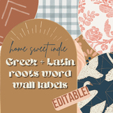 HOME SWEET INDIE || Modern Boho Greek + Latin Roots Word W