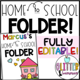 HOME TO SCHOOL FOLDER | FULLY EDITABLE | PARENT FAMILY HOM