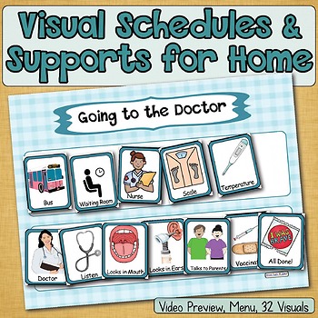 Preview of Visual Schedule, Social Story Starters, Pretend, Role-Play: Going to Doctor