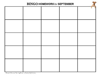 HOMEWORK Bingo System – EDITABLE – Grade 3 Language, Math and more!