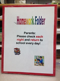 HOMEWORK FOLDERS