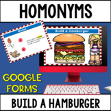 Homonyms Build a Homonym Hamburger - Google Forms
