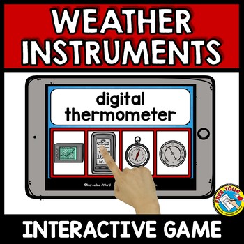 Preview of WEATHER INSTRUMENTS STATION DIGITAL ACTIVITY BOOM CARDS DISTANCE LEARN SCIENCE