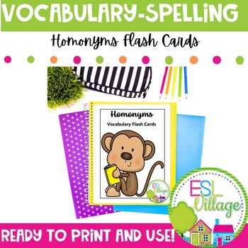 Preview of HOMONYMS in English Flash Cards