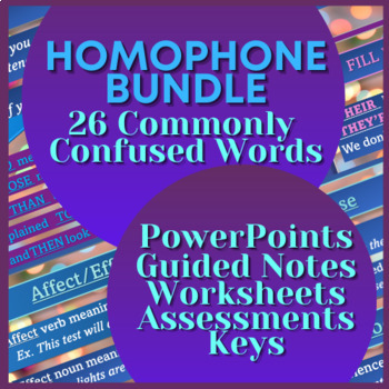 Preview of HOMOPHONES BUNDLE | Commonly Confused Words