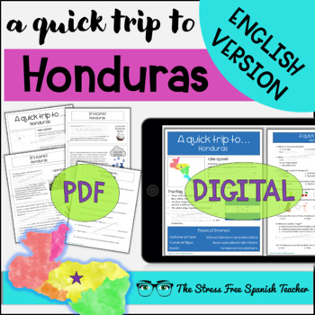 Preview of HONDURAS Reading Quick Trip country study series ENGLISH VERSION