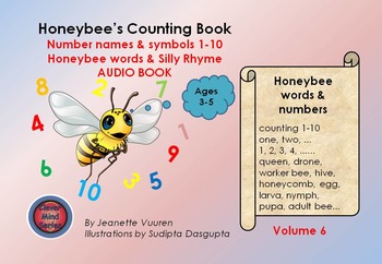 Preview of HONEY BEE FACTS:  AUDIO BOOK: HONEYBEE'S COUNTING BOOK - VOLUME 6 - TERMINOLOGY