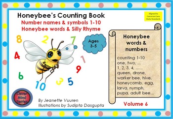 Preview of HONEY BEE TERMINOLOGY: HONEYBEE'S COUNTING BOOK - VOL 6 - WHITE BACKGROUND 1a