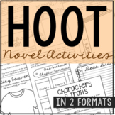 HOOT Novel Study Unit Activities | Reading Comprehension P
