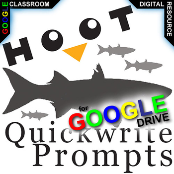 Preview of HOOT Quickwrite Journal Questions Activity DIGITAL Bellringer Writing Prompts