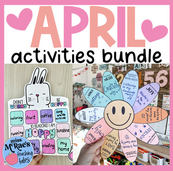 Preview of Spring Crafts | Bunny Craft | Spring Flower | April Bulletin Board | BUNDLE