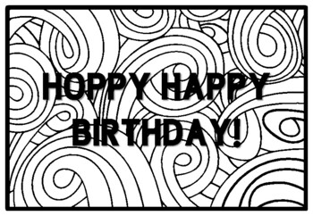 HOPPY HAPPY BIRTHDAY! Frog Quote Coloring Pages, Summer Classroom Quotes
