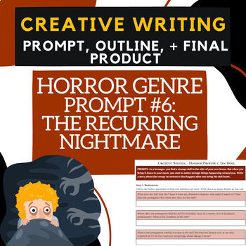 Preview of HORROR #6:RECURRING NIGHTMARE -Creative Writing- brainstorming/Final product