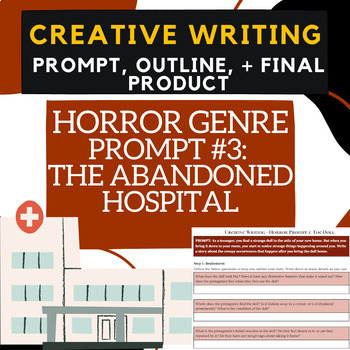 Preview of HORROR PROMPT#3: Abandoned Hospital-Creative Writing-brainstorming/final product