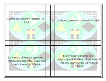 Preview of SOCIOLOGY-HORSESHOE GATHERING CARDS FOR TRANSCENDING OF RELIGION & POLITICS