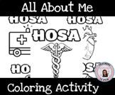 HOSA Getting to know you Back To School Coloring Activity 