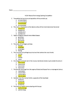 32 Medical Terminology Worksheet Answers - Worksheet Resource Plans