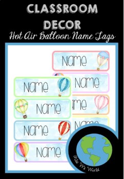 Preview of HOT AIR BALLOON - Name Tags