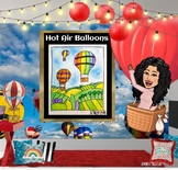 HOT AIR BALLOON art lesson, VIDEO demo editable slideshow