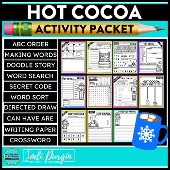 Preview of HOT COCOA ACTIVITY PACKET early finisher activities worksheets hot chocolate