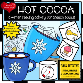 Preview of HOT Chocolate WINTER ARTICULATION SPEECH LOW PREP bonus complex /s/ blends