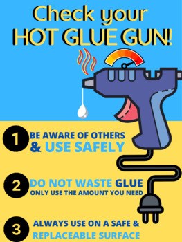 Preview of HOT GLUE GUN - SAFETY POSTER