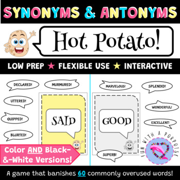 Preview of HOT POTATO Game | Synonyms & Antonyms | Overused Words