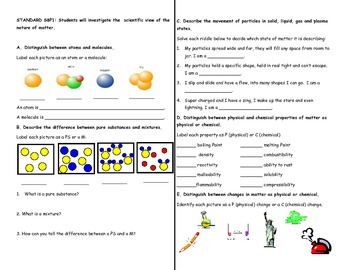 Preview of HOT! Physical Science (Gr. 8) Georgia Milestone Review Workbook!