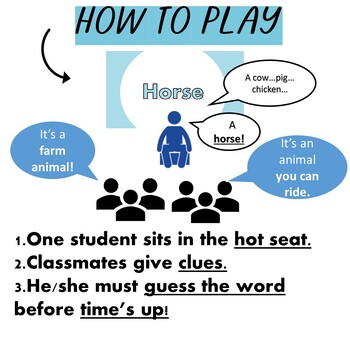 ESL - English PowerPoints: Hotseat game (A game to practice vocabulary)