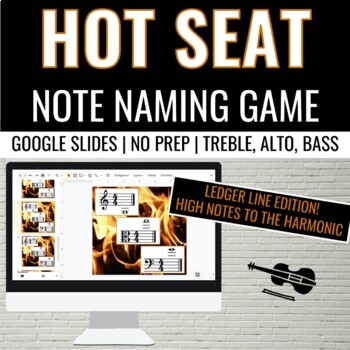 Preview of HOT SEAT GAME | note naming in orchestra class | ledger lines edition! | no prep