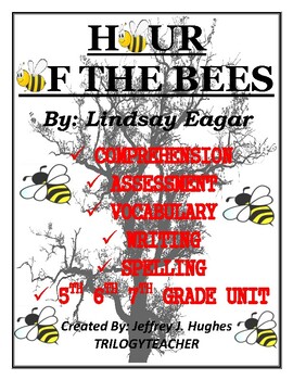Preview of HOUR OF THE BEES Comprehension/Vocabulary/Assessment 580 Page Novel Study Unit