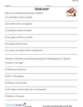 Preview of HOUSE AND HOME ACTIVITIES, VERBS (SPANISH)