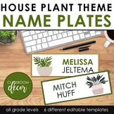 HOUSE PLANT Classroom Decor: Name Tags & Name Plates