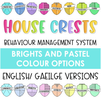 Preview of HOUSE POINT CRESTS- TABLE GROUP BEHAVIOUR MANAGEMENT SYSTEM * GAEILGE & ENGLISH