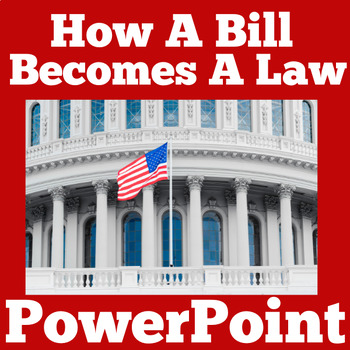 Preview of HOW A BILL BECOMES A LAW PowerPoint Activity Lesson 1st 2nd 3rd 4th 5th Grade