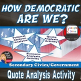 HOW DEMOCRATIC OUR WE? Quote & Cartoon Scenario Analysis |