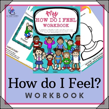 Preview of HOW DO I FEEL Workbook - Special Needs, Autism, Emotional Regulation