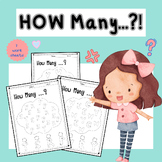 HOW Many : Count Number of alphabet A-Z : 7 worksheets